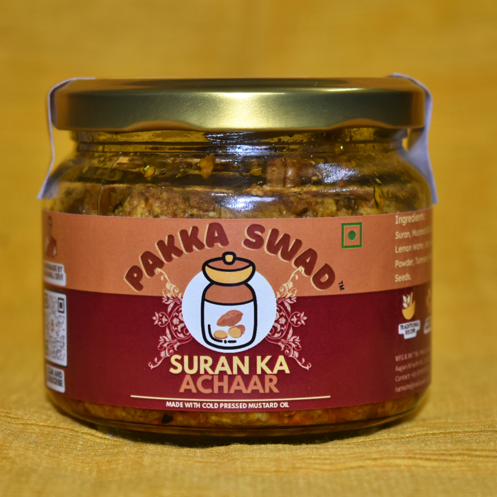 Suran(Oal) Ginger Garlic Mix Achar | Homemade Pickle