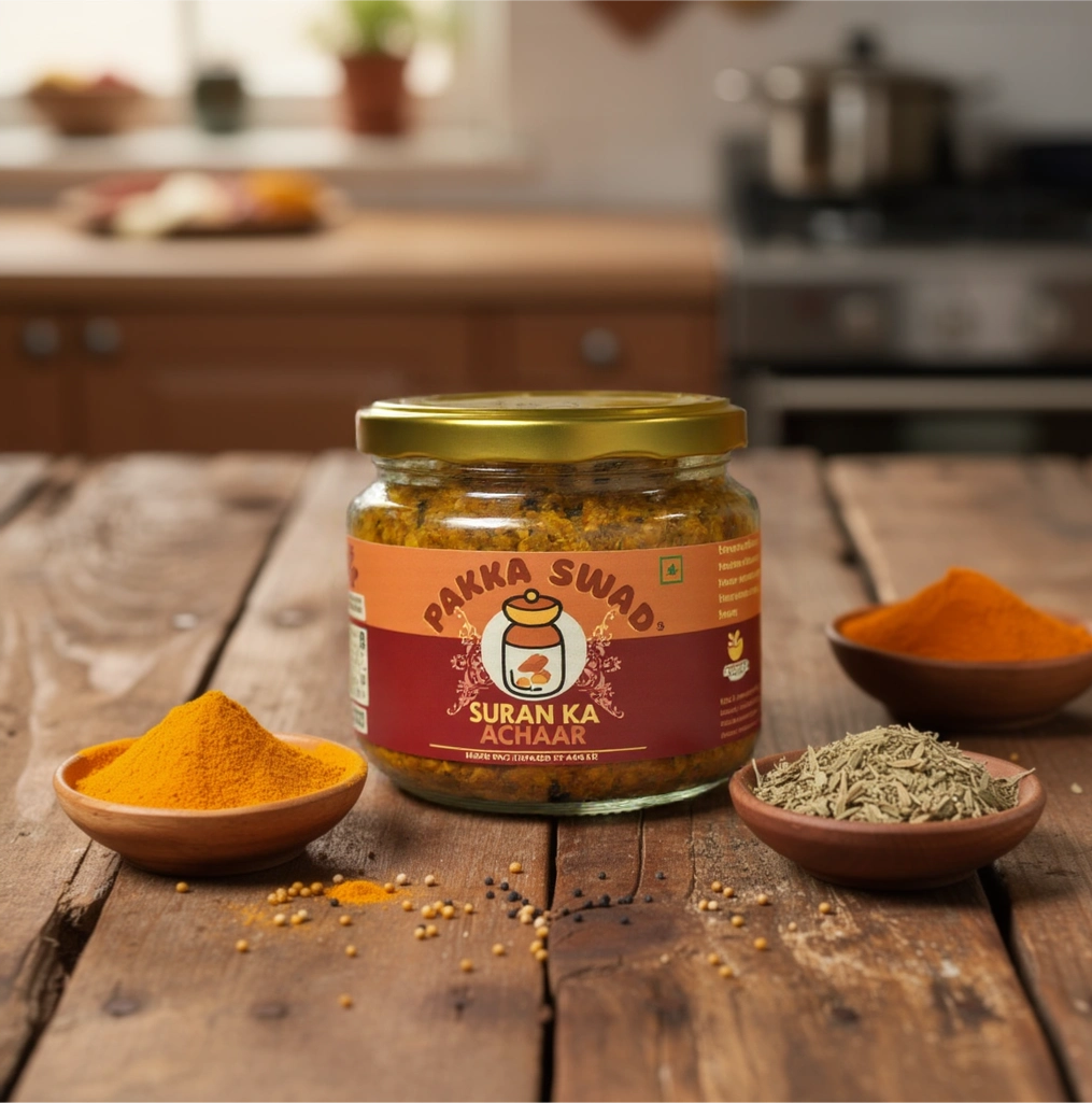 Suran(Oal) Ginger Garlic Mix Achar | Homemade Pickle