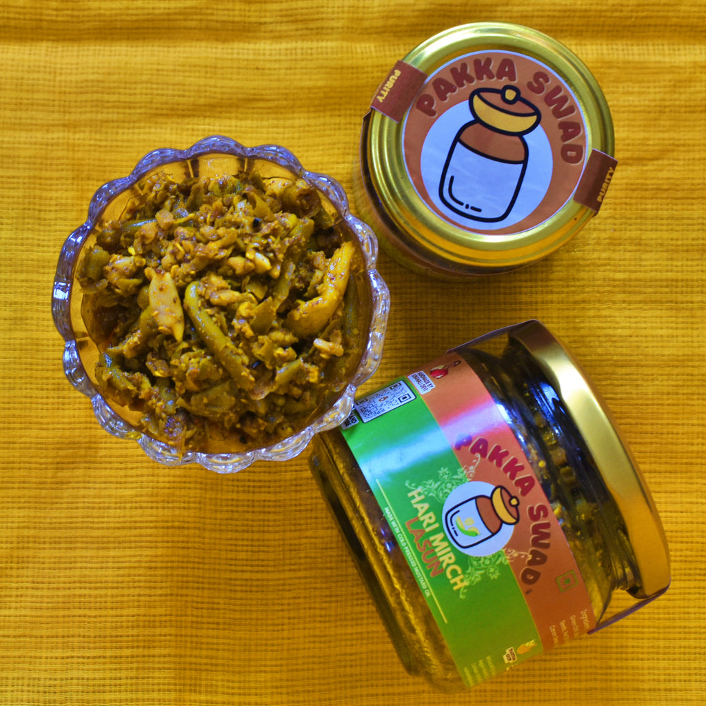 Garlic Green Chili Pickle | Hari Mirch Lahsun Achar