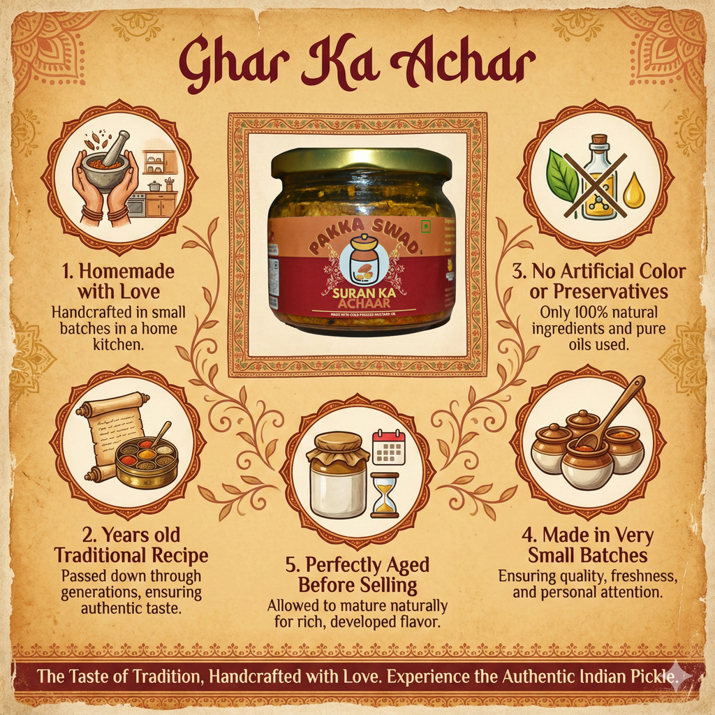 Suran(Oal) Ginger Garlic Mix Achar | Homemade Pickle